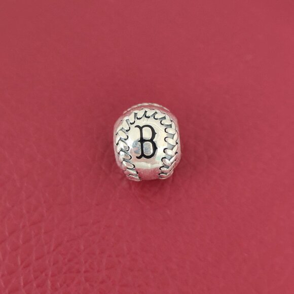 Pandora Boston Red Sox Baseball Charm S925 Silver Bead with box - Picture 1 of 6